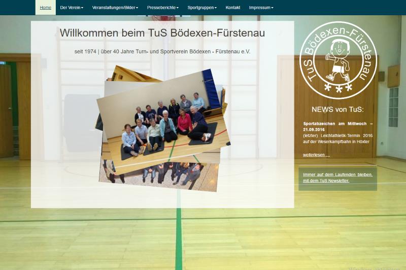 Webseite Sportverein